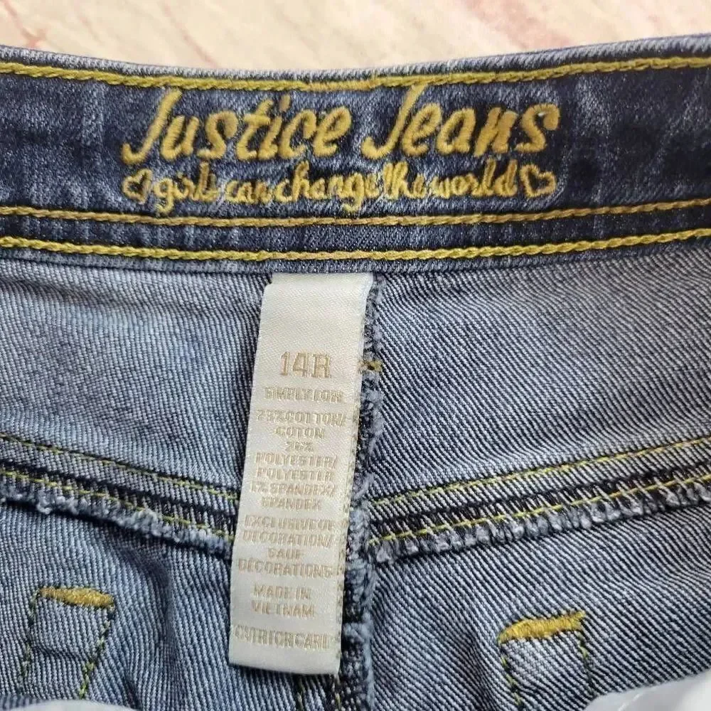 Justice denim shorts 14